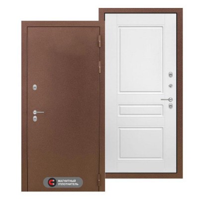 Входная металлическая дверь с терморазрывом Термо Магнит 03 Белый софт