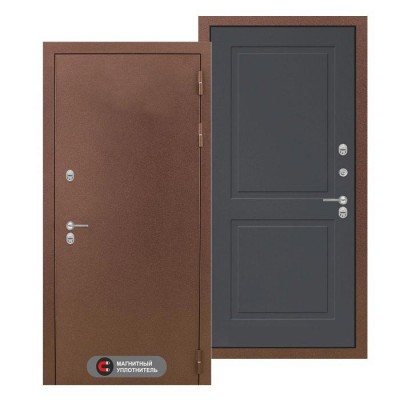 Входная металлическая дверь с терморазрывом Термо Магнит 11 Графит софт